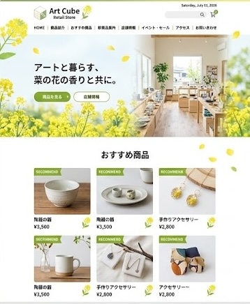 小売店・ショップサイトのサンプル画像