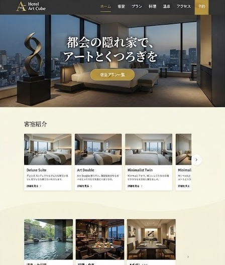 ホテル・旅館サイトのサンプル画像